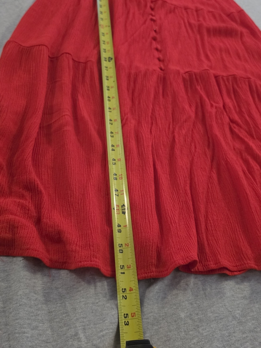 BB Dakota by Steve Madden Vibrant Red/Orange Maxi Dress with Button Front - Picture 8 of 8